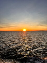 Sunset while traveling 