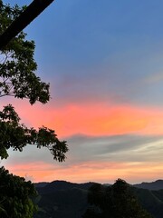 sunset in the mountains