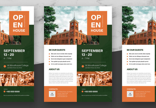 Orange And Green College Flyer