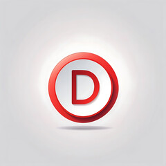 Fototapeta premium Bold Red Letter D for Typography and Branding Concepts