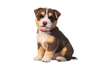 Obraz premium 3D Puppy Dog Isolated on Transparent PNG Background