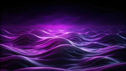 Fototapeta premium Dark purple waves gently ripple across a deep black background, creating an ethereal and dreamy atmosphere , texture, cosmos
