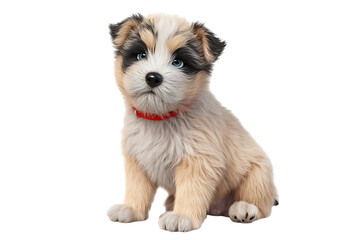 3D Puppy Dog Isolated on Transparent PNG Background