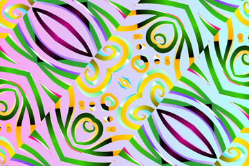 gradient flower and leaf art pattern of indonesian culture traditional tenun batik ethnic dayak ornament for wallpaper ads background	