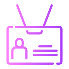 id card gradient icon