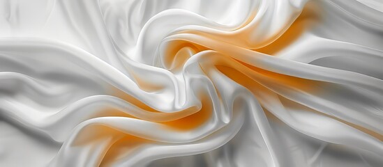 Elegant White Fabric Texture with Soft Flowing Drapes and Warm Glow