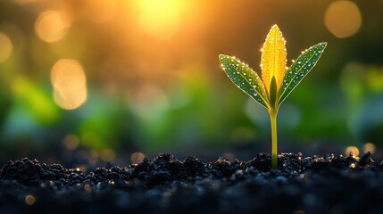 Sunrise seedling growth field agriculture