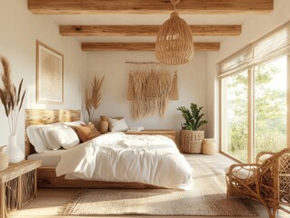Serene Bohemian Bedroom Decor With Natural Textures