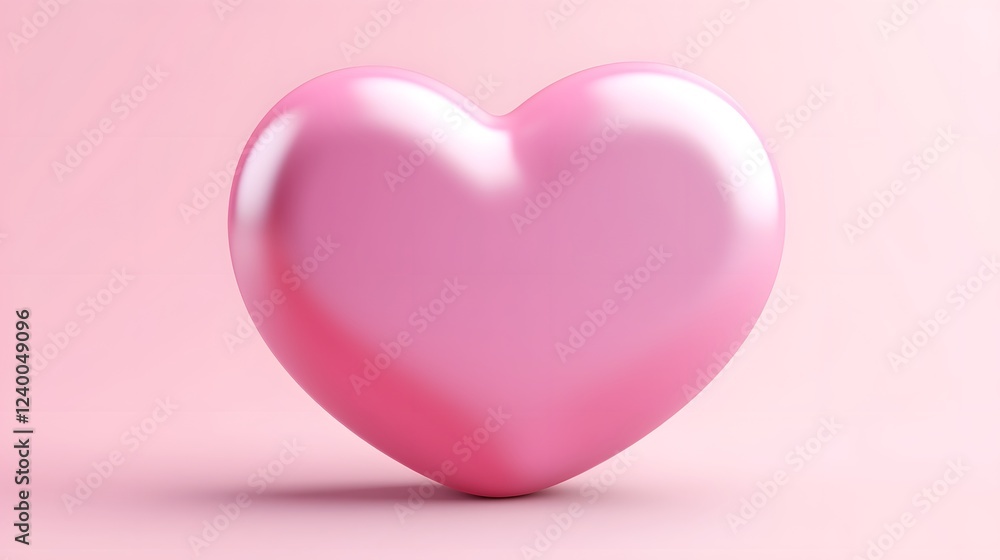 Aufkleber elegant and stylish 3d pink love text with a soft drop shadow and a beautiful gradient background pe