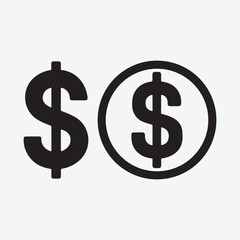 Obraz premium dollar symbol. outline dollar icon vector illustration.