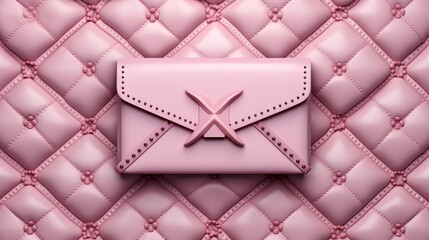Textured Pink 3D Love Letters Designed to Resemble Soft Fabric Like Material with Stitching Details for Romantic Wedding or Anniversary Concepts
