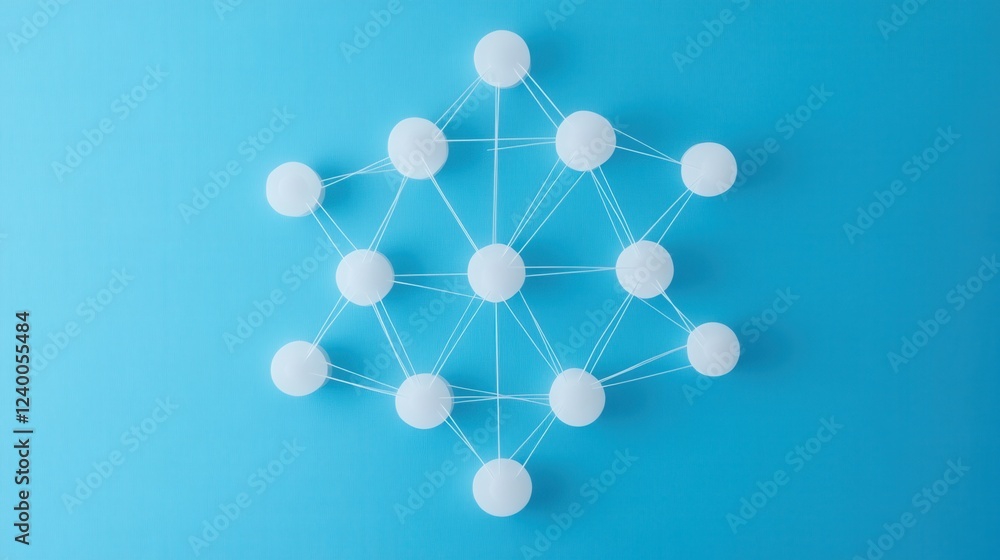 Poster minimalist interconnected circles symbolizing teamwork, emphasizing collaboration and unity in a cle
