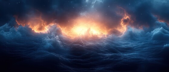 Dark Abstract Background with Soft Gradient Textures and Illuminated Shadows