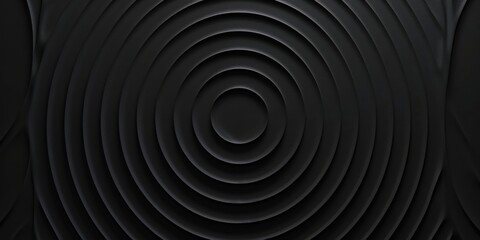 A solid black canvas featuring minimalistic, radiating concentric rings, Centered and harmonious design