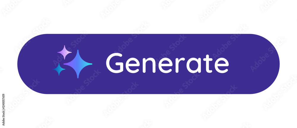 Aufkleber ai button generate design click to generative ai artificial intelligence user interface rounded imag