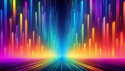 Neon gaming geometric abstract glowing style banner for advertising and promotion background wallpaper