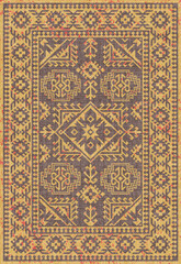 Geometrical Carpet Vector modern Pattern with texture and trending colors in high resolution
