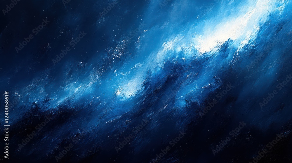 Poster abstract digital art blue gradient dynamic lines illumination texture minimalism