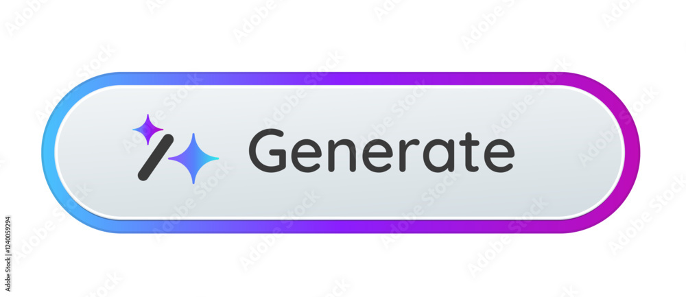 Aufkleber ai button generate design click to generative ai artificial intelligence user interface rounded imag