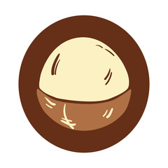 New in spring - Nuts dried food colored icon pack