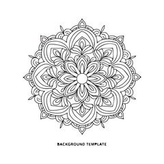 Mandala Design. Simple mandala design for coloring. Vector floral mandala. Geometric ornamental mandalas. Mandala flower art coloring pages.