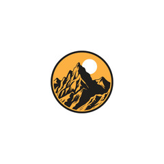mountain logo vector