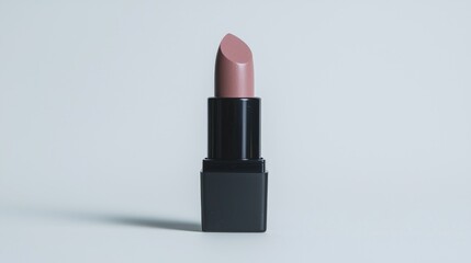 Mauve lipstick, minimalist studio shot, beauty product, cosmetic advertisement