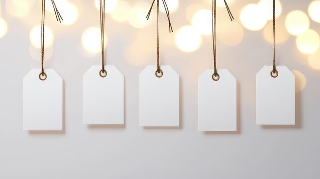 Simple Blank Tags with Lights Background for Design Use