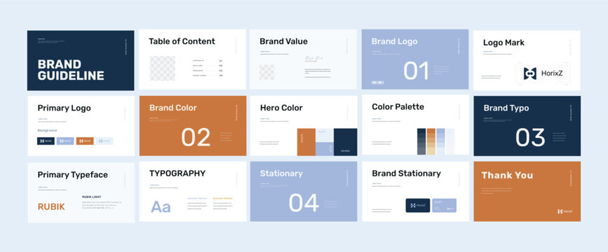 Brand identity framework template. Innovative brand standards layout. Logo and branding strategy guide. Brand presentation manual.
