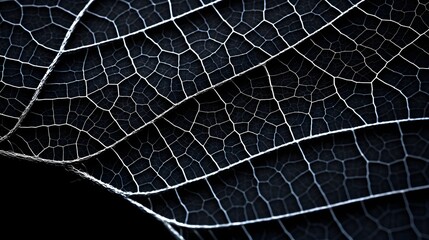 Detailed Close up Photograph of Cannabis Leaf Veins Displaying the Natural Patterns and Textures with a Dark Contrasting Background to Highlight the Organic Beauty and Complexity of the Plant