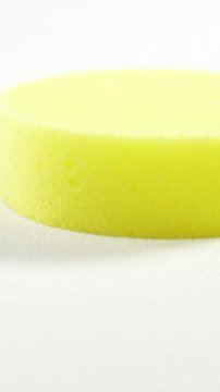 Close-up of plastic cleaning sponge