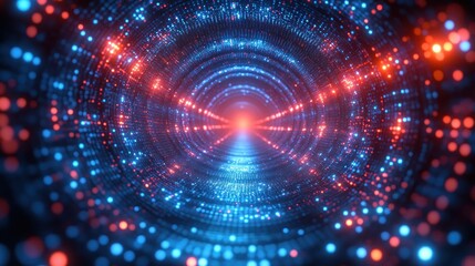 Obraz premium Abstract Technology Background with Big Data and Artificial Intelligence Concepts in Modern Design