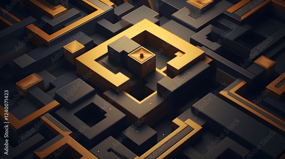 Poster creative digital featuring abstract geometric shapes and forms in a minimalist modern style the comp
