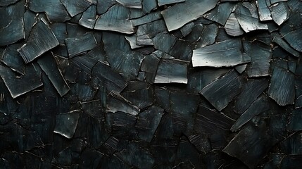 Abstract Dark Mosaic: A Textured Composition of Broken Slate