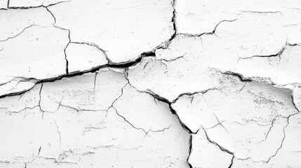 Obraz premium Cracked white paint texture, surface detail, background design