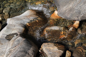 Fototapeta premium Detail of a creek near Lukla, Nepal.
