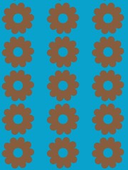 花柄の手描きのかわいい背景　レトロなイラスト