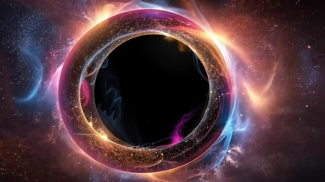 Mesmerizing cosmic vortex evolution: a journey through dynamic energy and colorful space phenomena