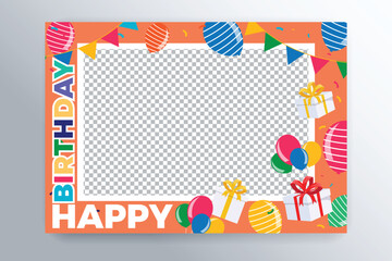 happy birthday photo frame design