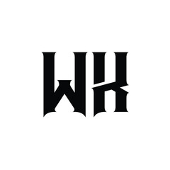 WK monogram logo design letter text name symbol monochrome logotype alphabet character simple logo