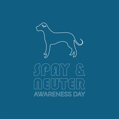 February is Spay and Neuter awareness day. Vector template Design for banner, greeting card, poster, prints, social media post ,flyer , T shirt with background.