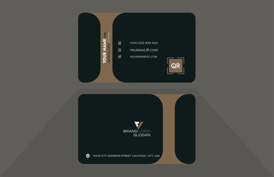 Creative business card template, horizontal business card presentation, verticle business card, card design pattern, vector illustration 