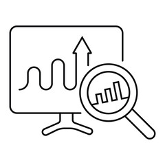 SEO monitoring icon vector.