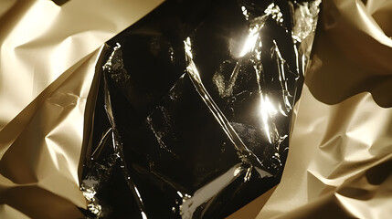 Kaleidoscopic effect with glistening surfaces and shimmering diamond close-up showcasing intricate beauty and elegance