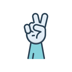 Fototapeta premium Color illustration icon for peace