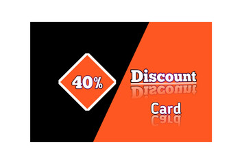 40% discount card and 40% discount shopping voucher card 