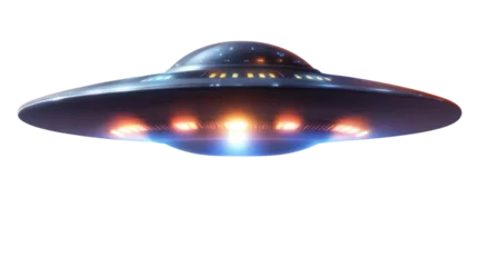 Gordijnen ufo in the night isolated on white background  © Innovative Shots