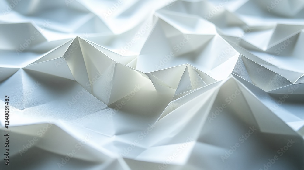 Poster abstract white paper texture with creases and wave patterns