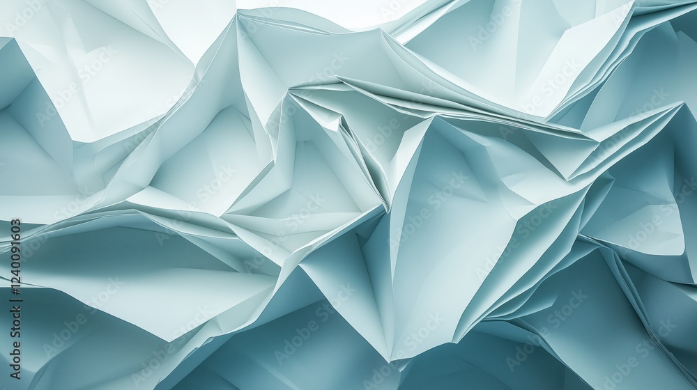 Poster textured paper design with soft blue tones and crumpled surface
