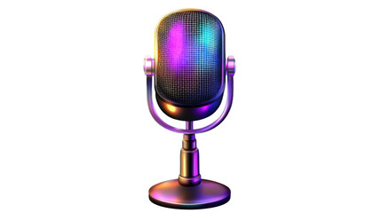 3d render of a microphone isolated on white background 